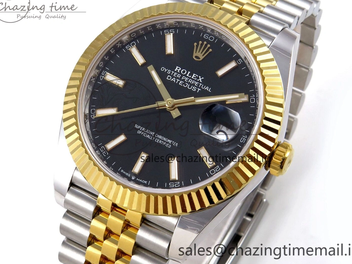 Bracelet Best Jubilee Stick Dial Weight) Steel 904L DateJust SS ARF SH3235 1:1 on (Gain Edition YG Black 41 0306